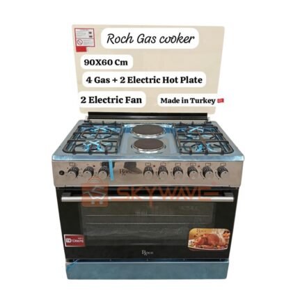 ROCH GAS COOKER 90X60 CM 4G+2E PLATES