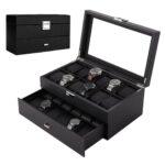 24 slots leather watch organizer