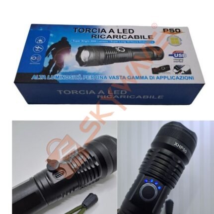 Telescopic Zoom 2000 Lumens Security Torch Flashlight