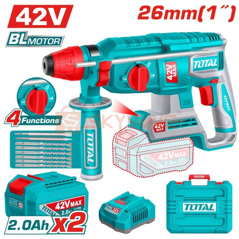 Total cordless rotary hammer TRHLI422682