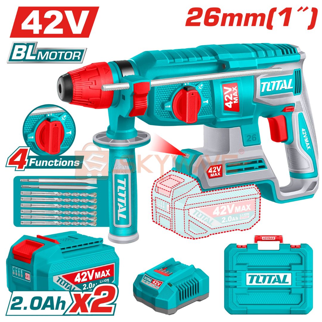 Total cordless rotary hammer TRHLI422682 Total cordless rotary hammer TRHLI422682