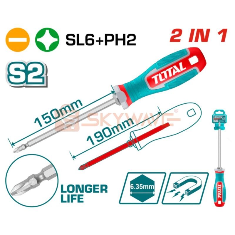 Total 2 In 1 screwdriver set THT250266