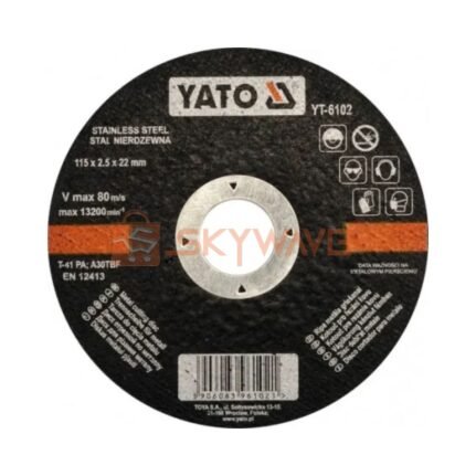 Yato inox cutting disc 115x2.5x22mm YT-6102