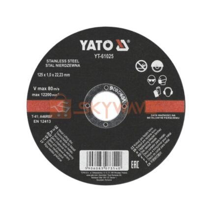 Yato inox cutting disc 125x1.0x22,2mm YT-61025