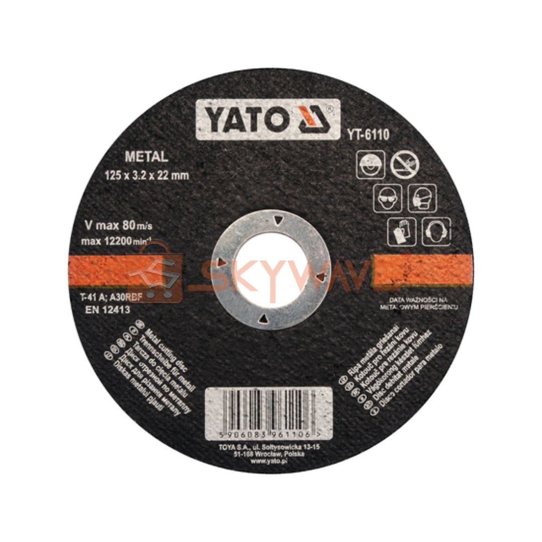 Yato metal cutting disc 125x3.2x22mm YT-6110 Yato metal cutting disc 125x3.2x22mm YT-6110