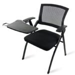 Folding Meeting Chair with Swivel Mesh Lift