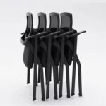 Folding Meeting Chair with Swivel Mesh Lift