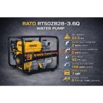 Rato 7HP petrol driven water pump RT50ZB28-3.6Q