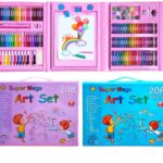 Super Mega 208-Piece Art Set for Children