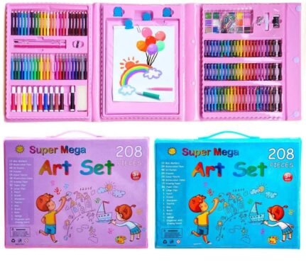 Super Mega 208-Piece Art Set for Children