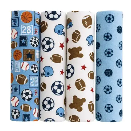 4-Pack Premium Cotton Baby Blanket Set