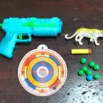 Kids' Toy Gun With Simulation Structure and Target