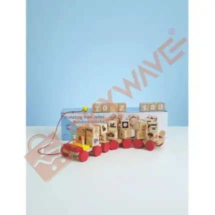Rotating Letter Train Building Blocks