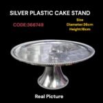 Silver Plastic Cake Stand