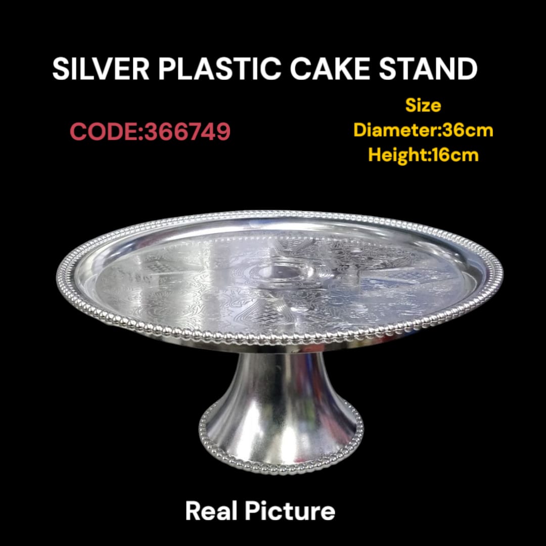Silver Plastic Cake Stand Silver Plastic Cake Stand