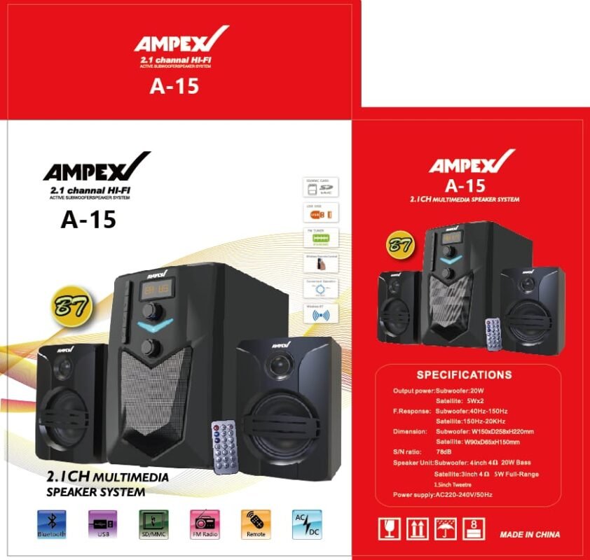 Ampex A-15 2.1 Subwoofer Speaker System