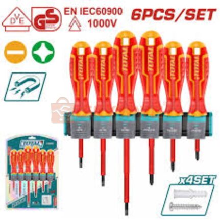 Total 6 Pcs insulated screwdriver set THTIS566