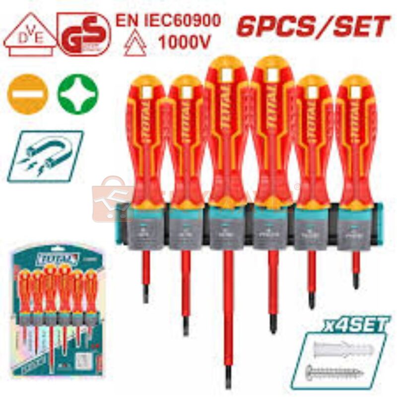 Total 6 Pcs insulated screwdriver set THTIS566