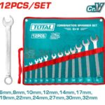 Total 12 Pcs combination spanner set THT1022122