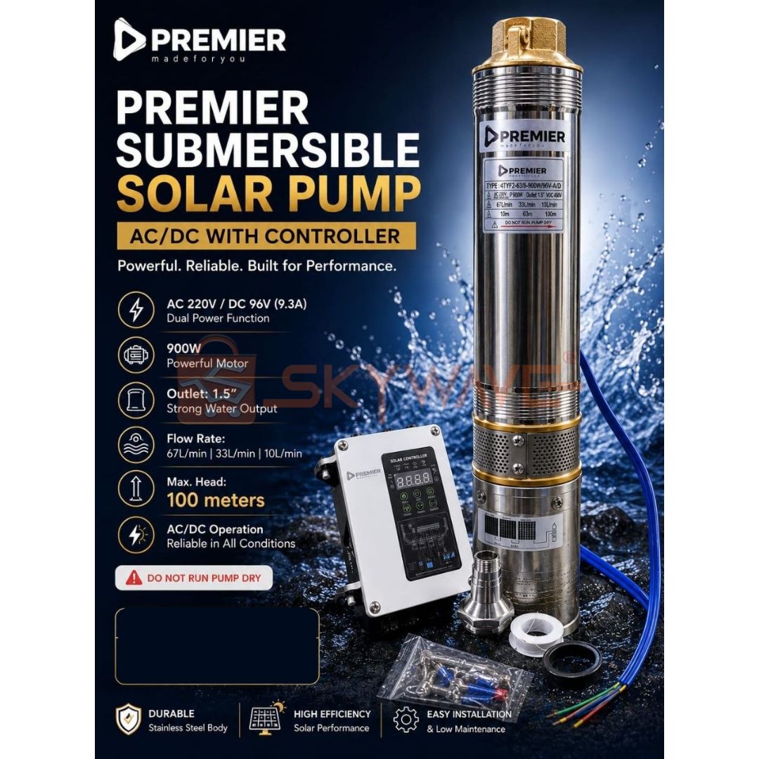 Premier 900W 96V submersible solar pump Premier 900W 96V submersible solar pump