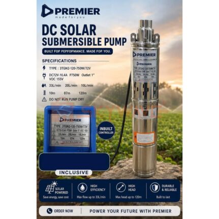 Premier 750W 72V submersible DC solar pump