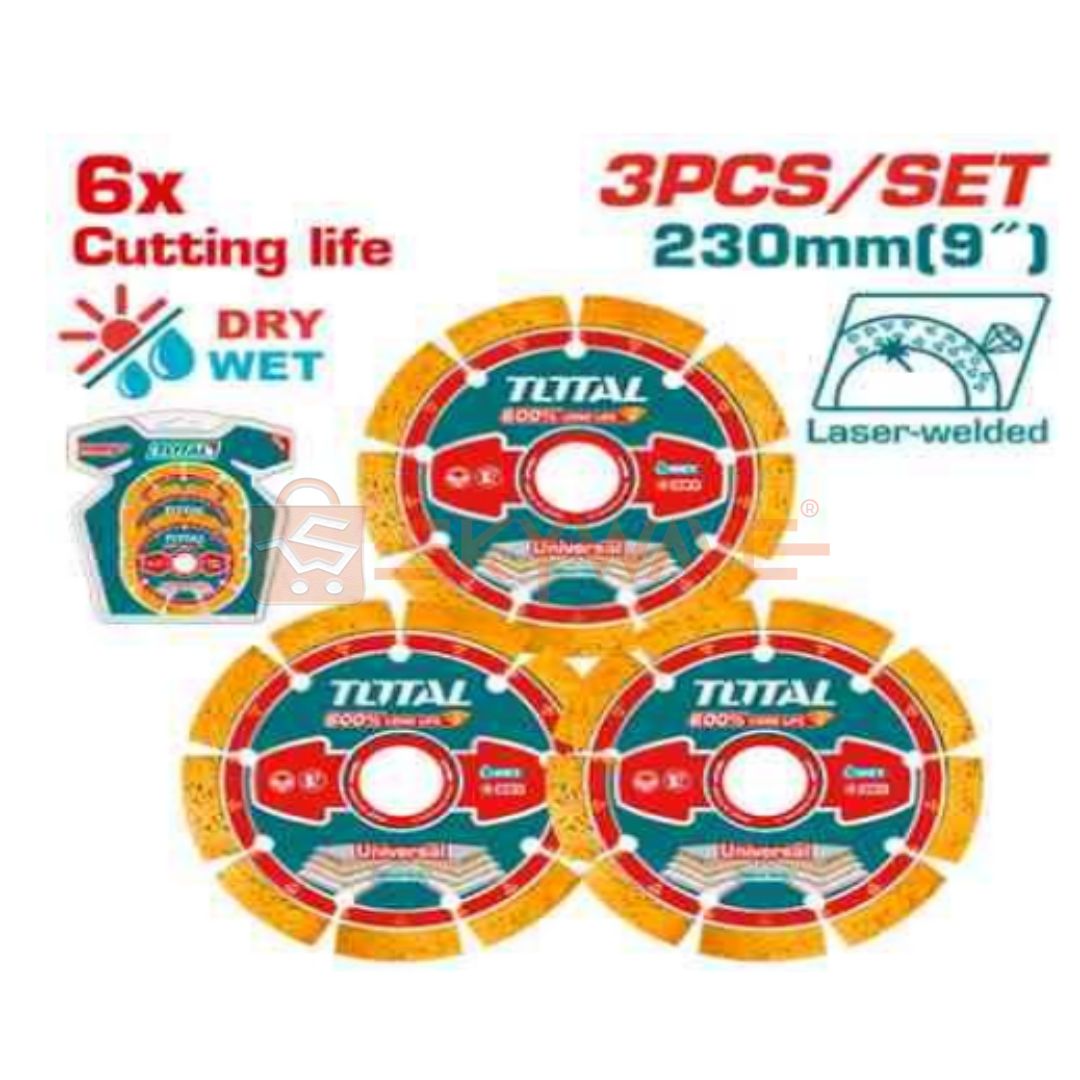 Total 3 Pcs Laser welded diamond cutting disc TAC2179033 Total 3 Pcs Laser welded diamond cutting disc TAC2179033