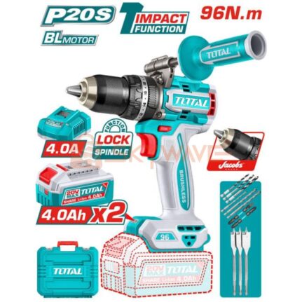 Total Brushless cordless impact drill TIDLI209686