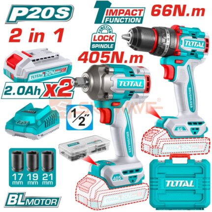 Total Cordless 2 pcs combo kit TCKLI20286