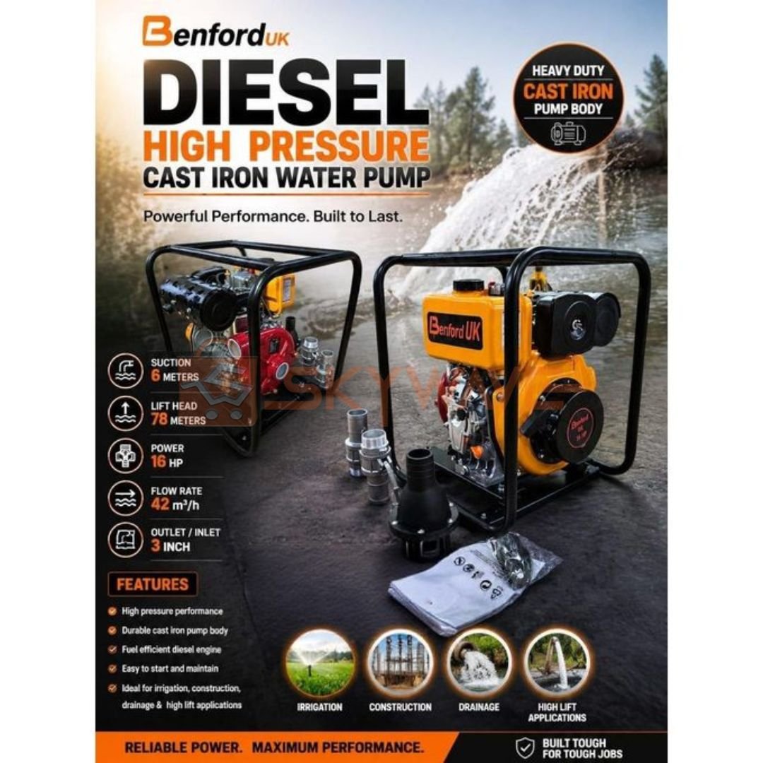Benford-UK 16 hp 3 inch high pressure water pump Benford-UK 16 hp 3 inch high pressure water pump