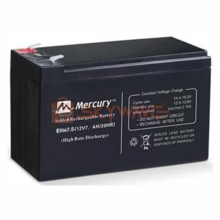 Mercury Sealed Rechargeable Battery 12V 7.5Ah