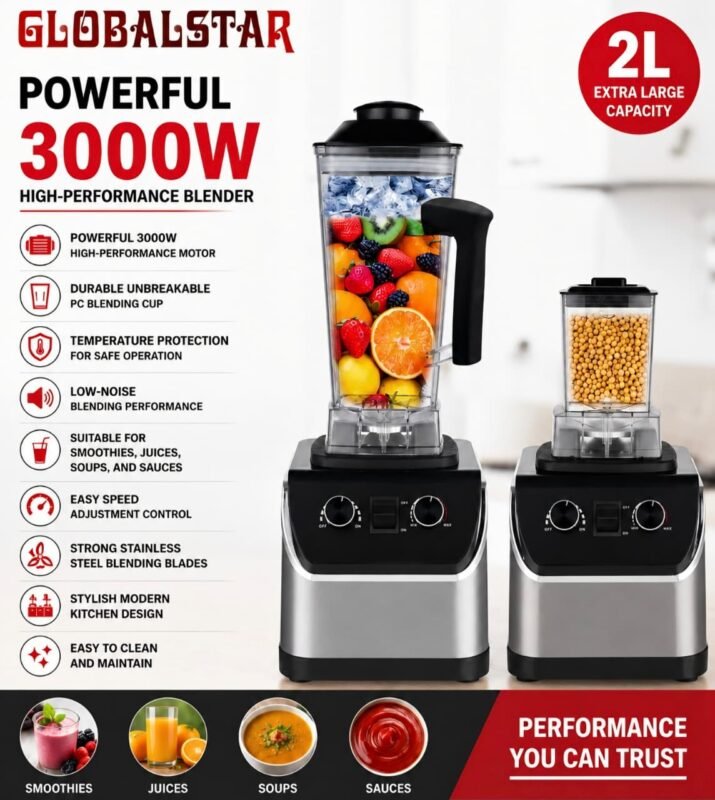 Globalstar 2-in-1 3000w Blender GS-1681