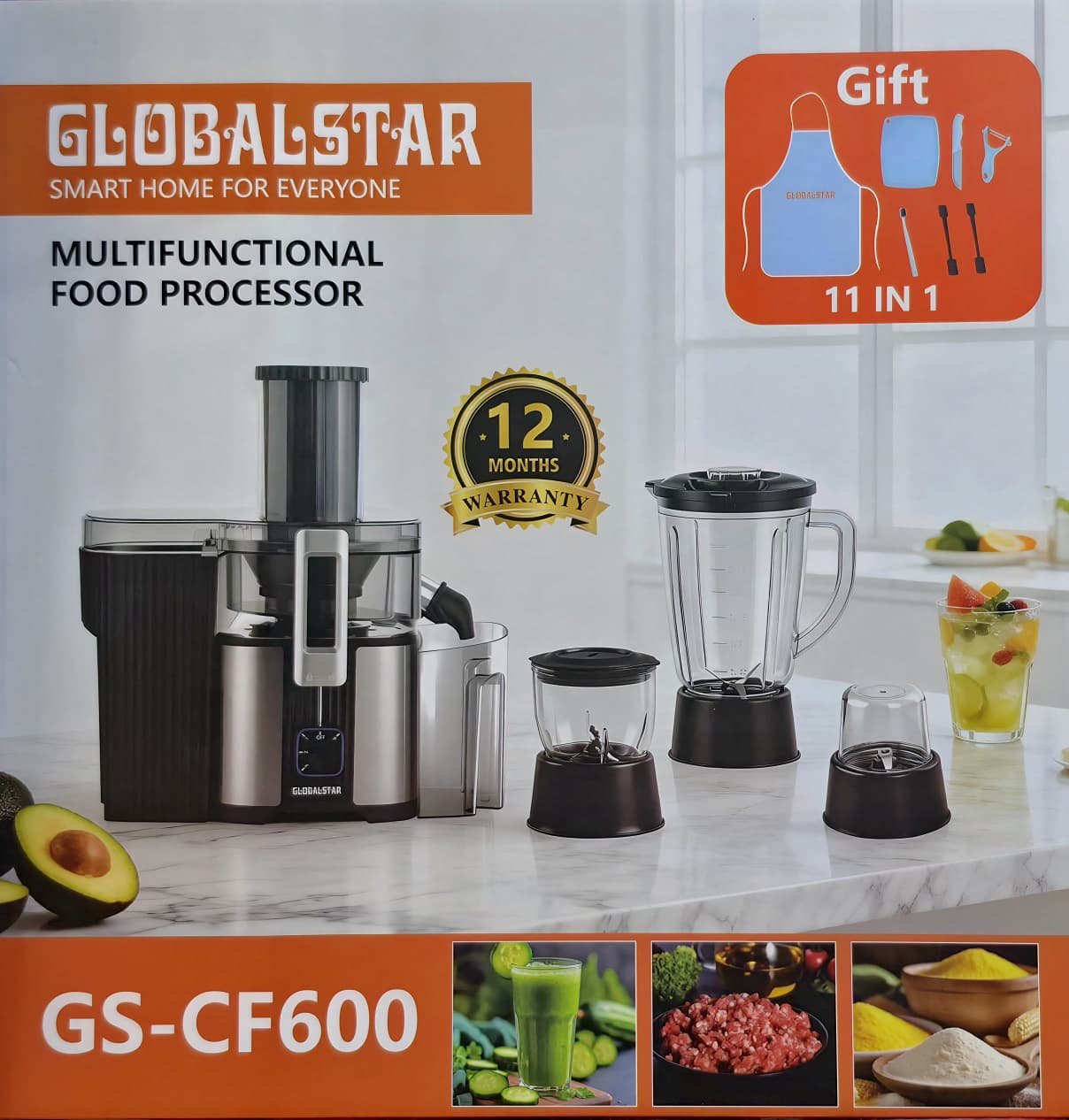 Globalstar Multifunctional Food Processor GS-CF600 Globalstar Multifunctional Food Processor GS-CF600
