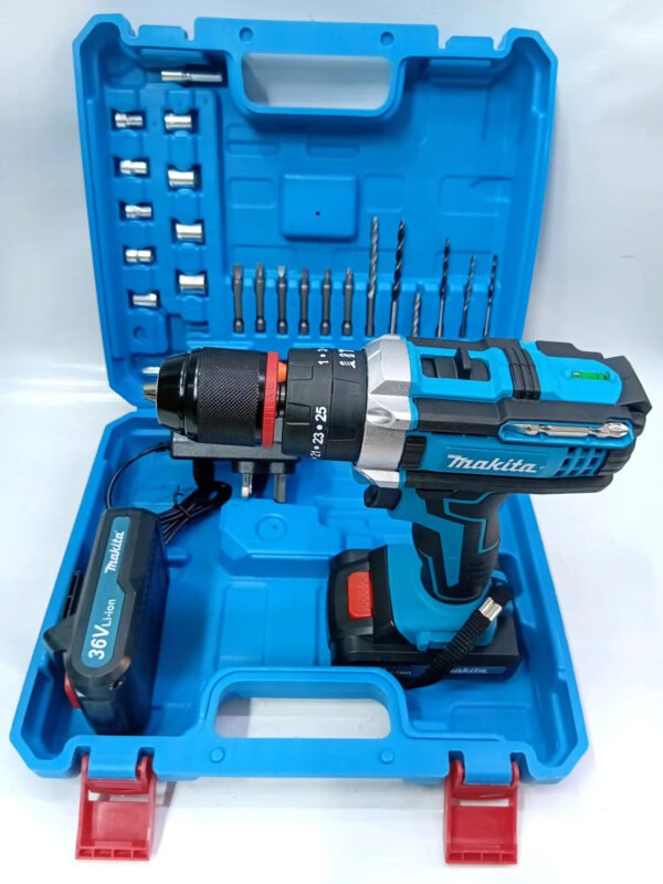 Thakita 36V cordless metal chuck drill set