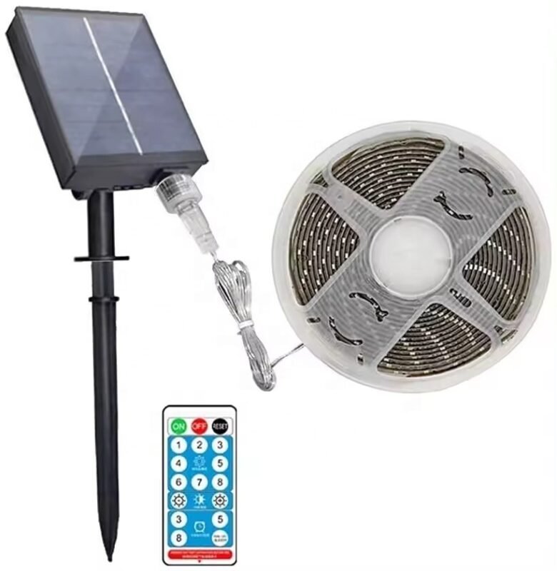 Solar Strip Light 5M Long 3.7V/1200mAh Battery