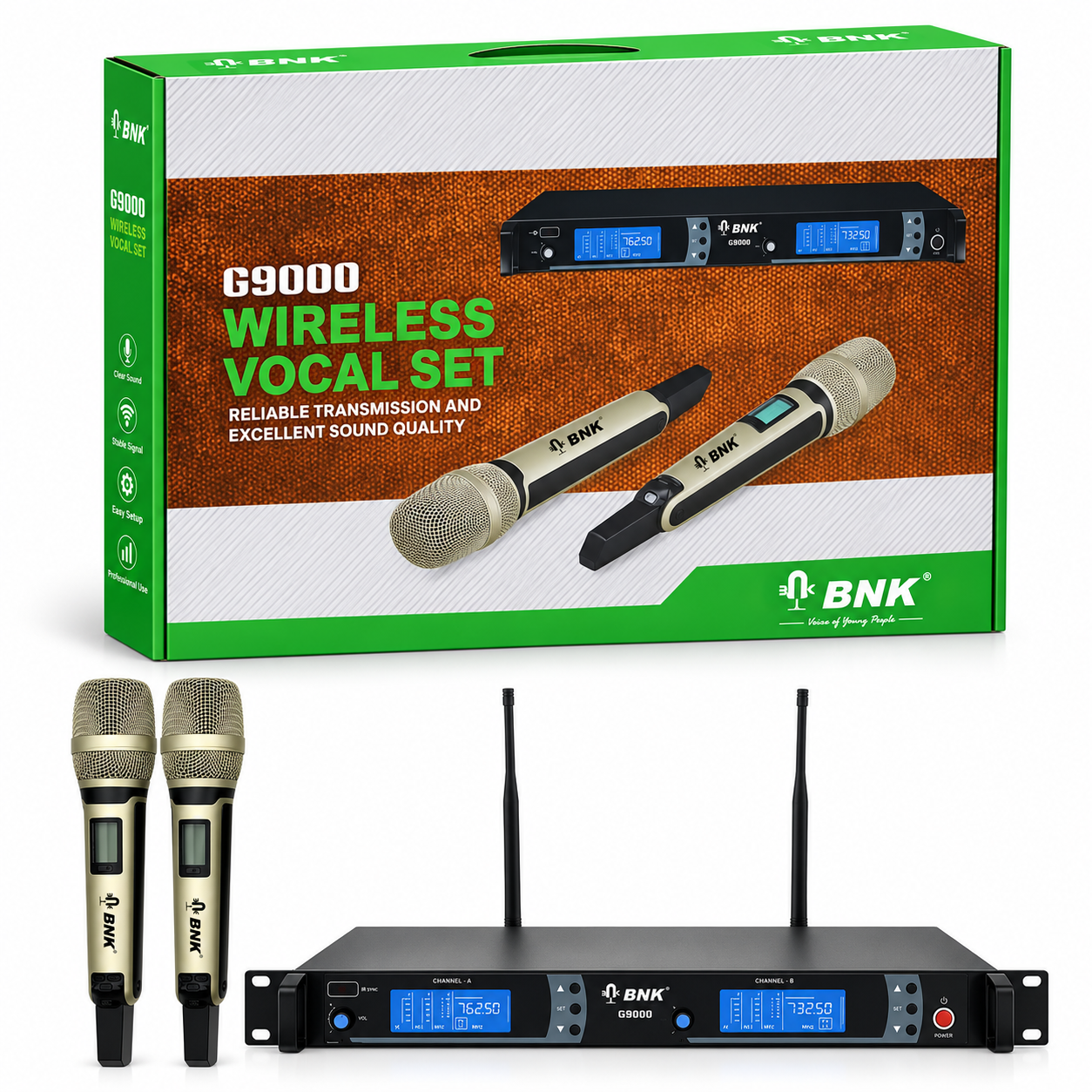 ChatGPT Image Sep 21, 2026, 02_06_21 PM BNK Wireless Dual Microphone G9000 - Image 1