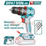 Total Brushless Cordless Impact Drill TIDLI205581