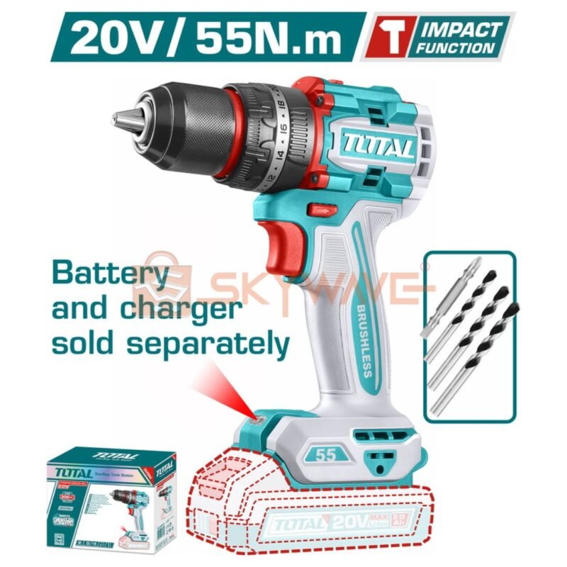 Total Brushless Cordless Impact Drill TIDLI205581