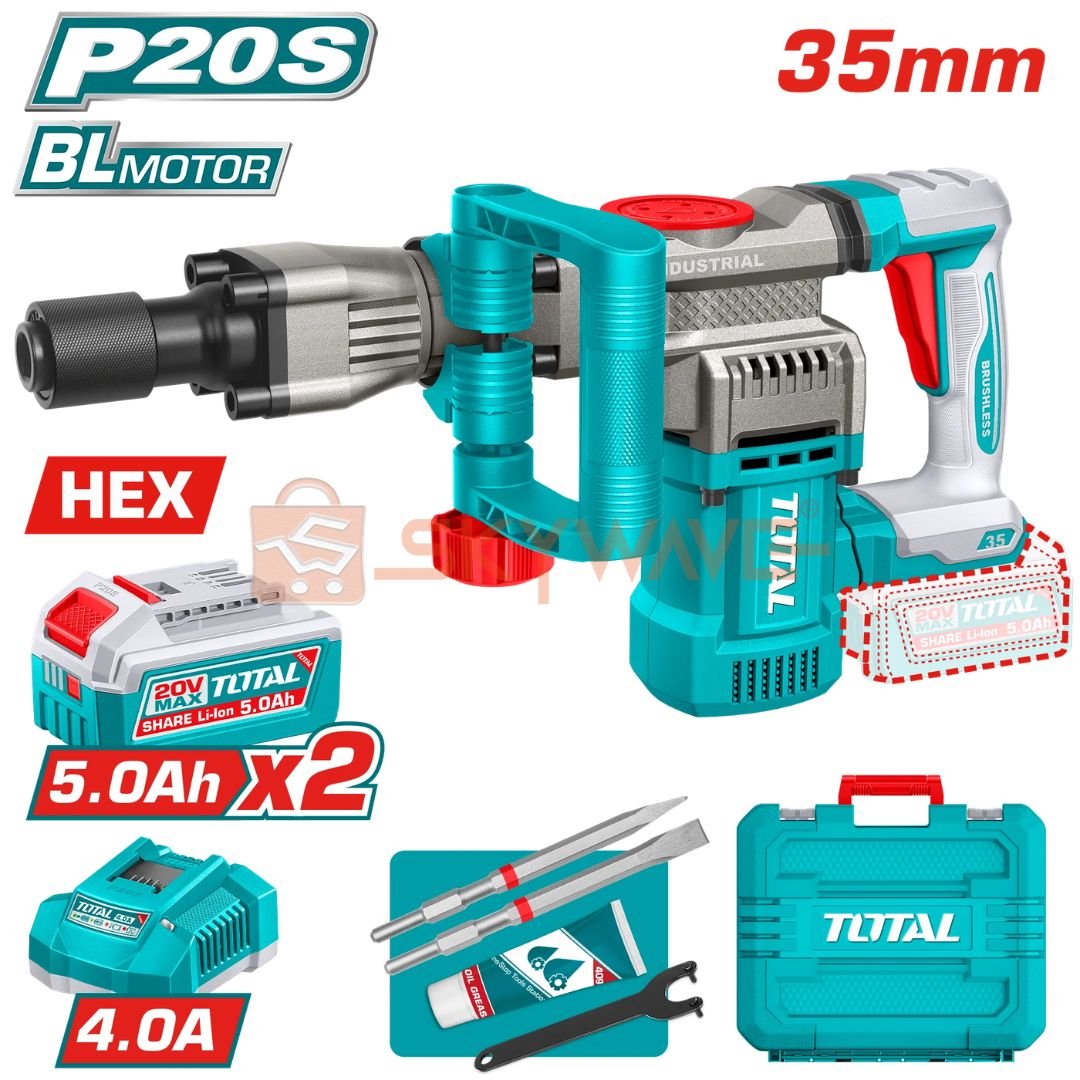 Total Cordless demolition breaker TDBLI203582 Total Cordless demolition breaker TDBLI203582