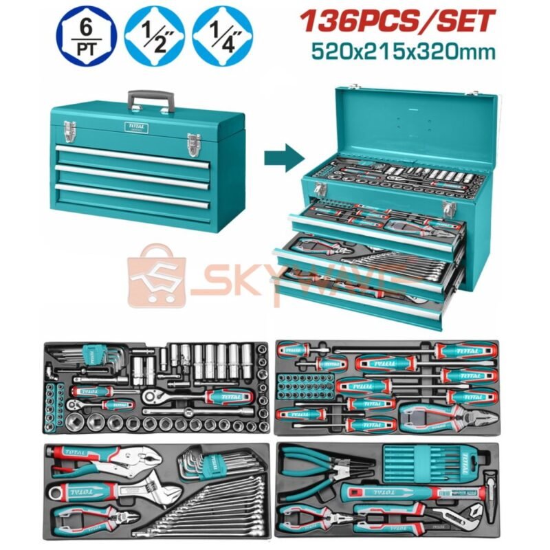 Total 136 Pcs tool chest set THTCS351367