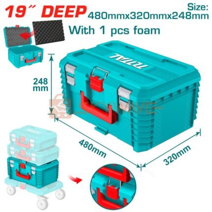 Total 19 Inch Stackable Tool Box TPBXS103
