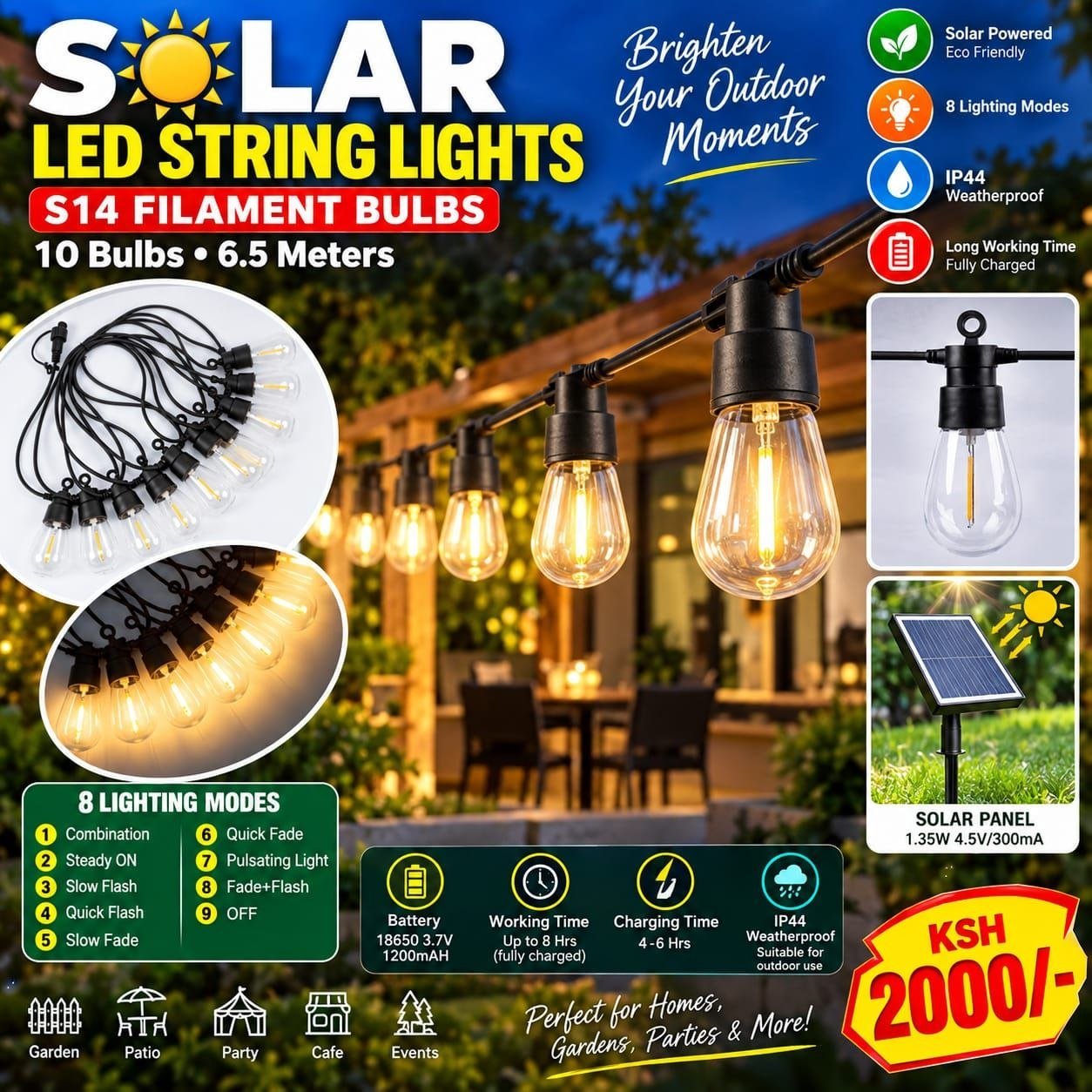 WhatsApp Image 2026-10-09 at 1.18.45 PM 6.5 Metres Solar String Light - Image 1