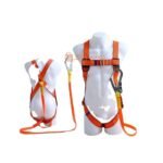 Single Lock Full-Body Safety Harness with Single Lanyard